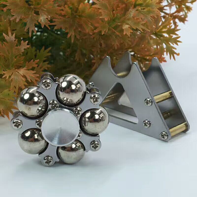 Reuzenrad Hand Fidget Vinger Spinner Tol Gryo Speelgoed: Zilver