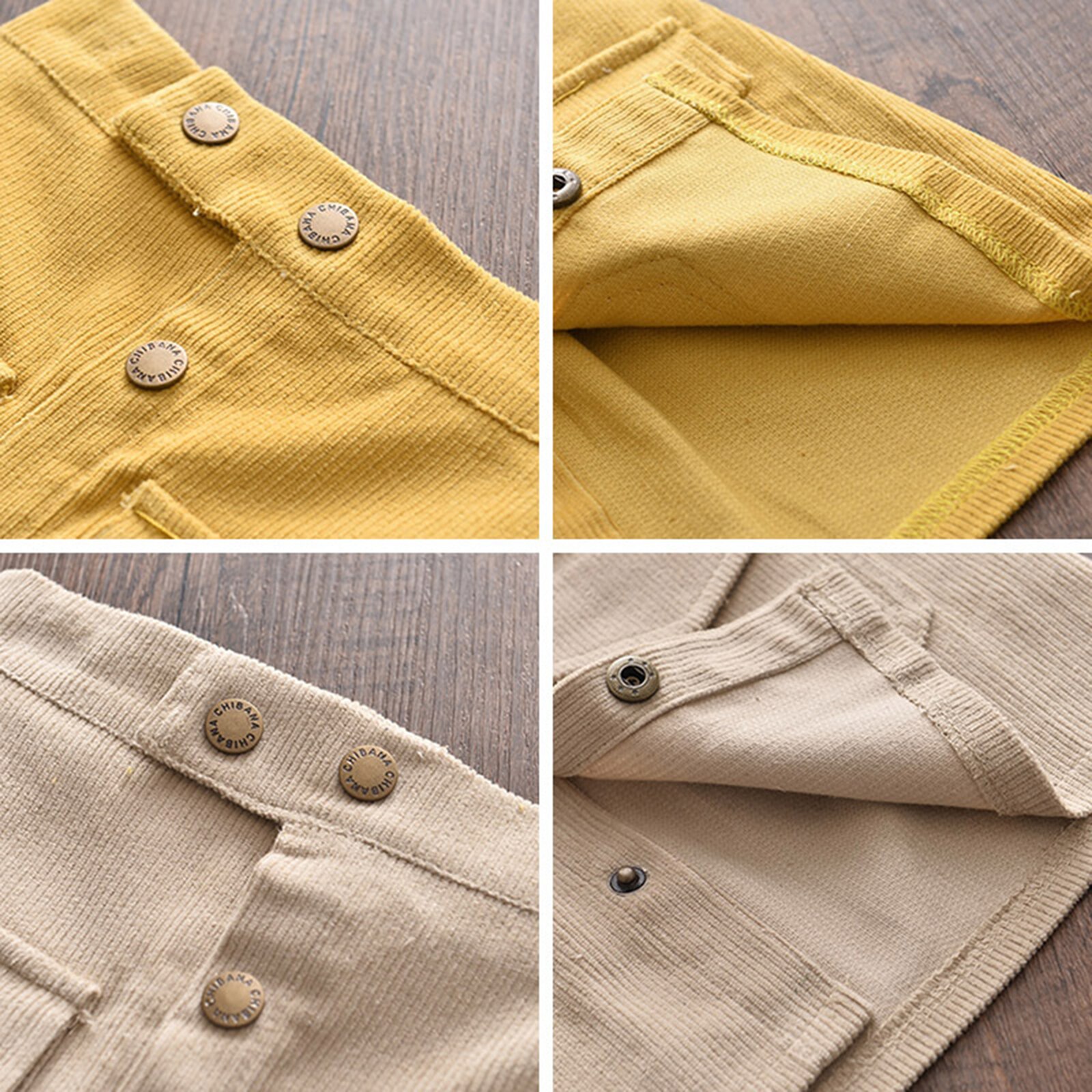 Jupe pour bébés et enfants filles, robe polyvalente demi-longueur enveloppante de fesses en velours côtelé pour enfants