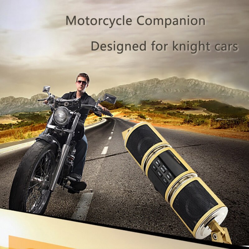 Reproductor de música de moto FM Radio Bluetooth motocicleta impermeable manillar Audio amplificador estéreo sistema de altavoz MP3 USB 12V