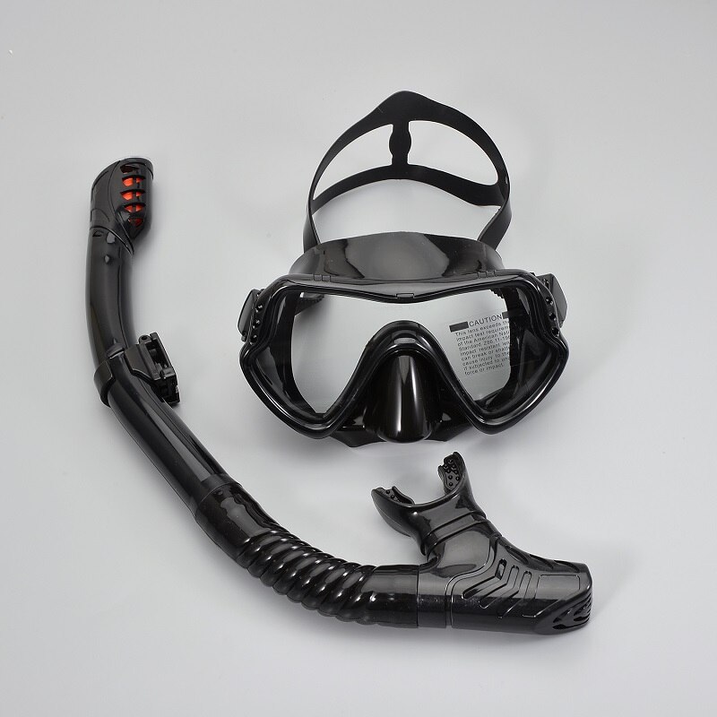 Professionele Snorkel Duikbril En Snorkels Goggles Bril Duiken Zwemmen Adem Buis Set Snorkel Masker: BH49-Black