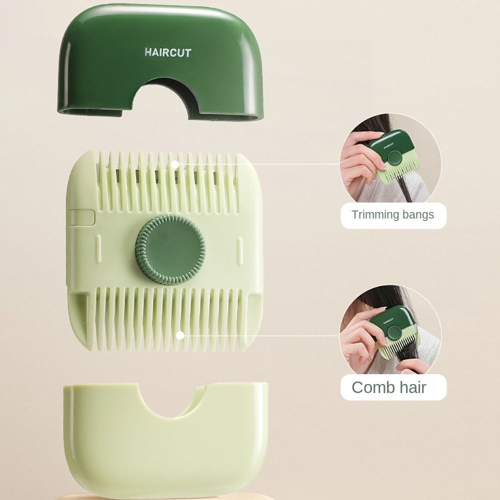 Recortador de pelo 2 en 1, peine de peluquero, cortador de pelo con flequillo, Mini herramientas de maquillaje para el hogar, accesorios de corte de pelo de belleza para adelgazar