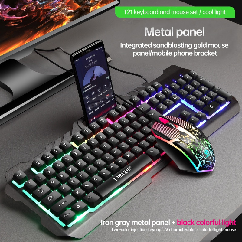 Mechanical Keyboard Gaming Keyboard and Mouse 104 keys with backlight USB Wired Backlit keyboard for pro PC Laptop gamer