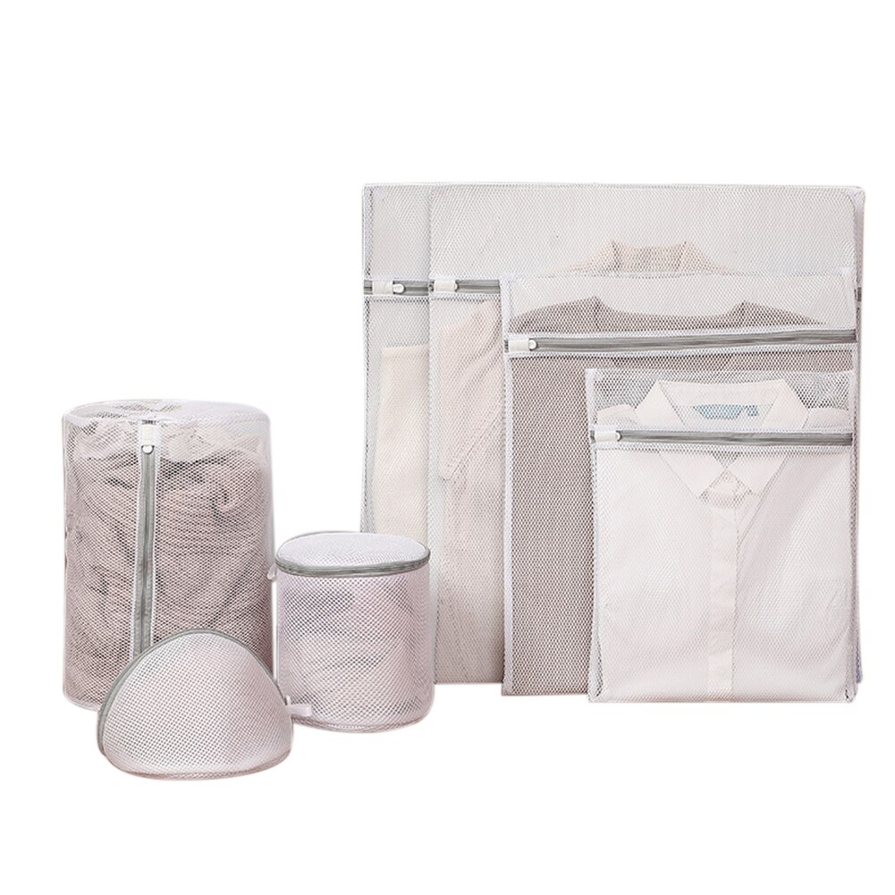7 pièces/ensemble sac à linge épais et mince sac en maille sous-vêtements ménagers épaississement soin et sac de lavage ensemble petits grands sacs à linge en filet