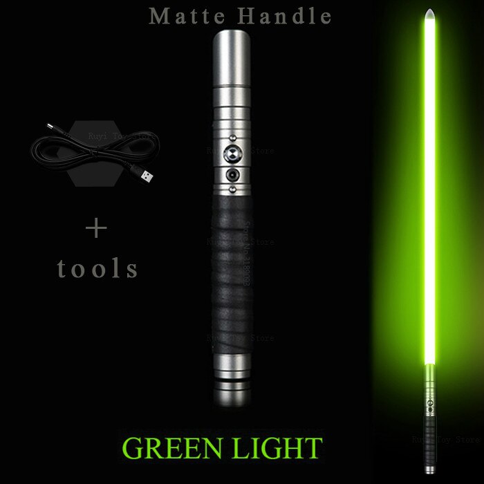 USB Spada Laser Giocattolo Luce Sciabola Kpop Lightstick Rgb Spada Laser Luminoso Led Del Giocattolo Del Metallo di trasporto della Maniglia Heavy Dueling 12 di Colore Cambiamento di Volume: Gun color-Golden