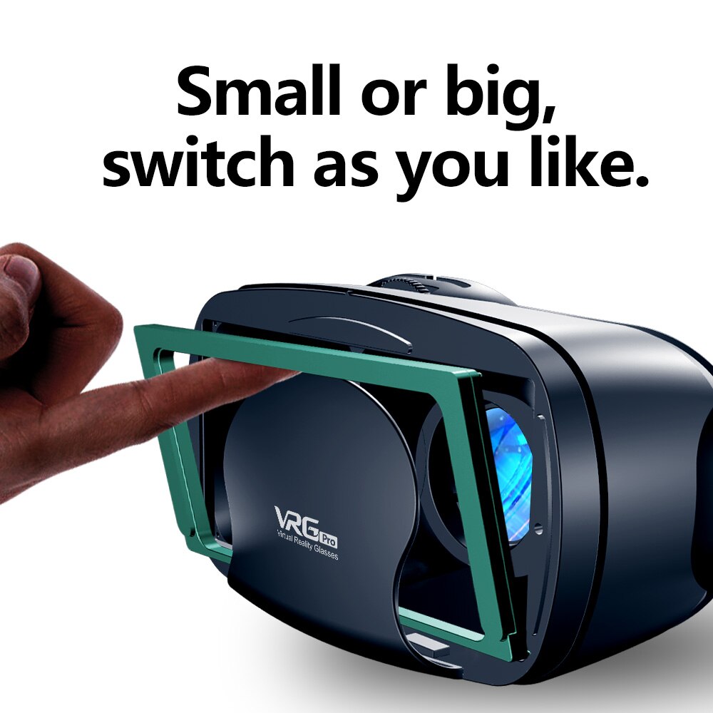 Multifunktionelt headset vr headset briller hjemme 3d spil vrg pro super bas med fjernbetjening mus og adapterkabel