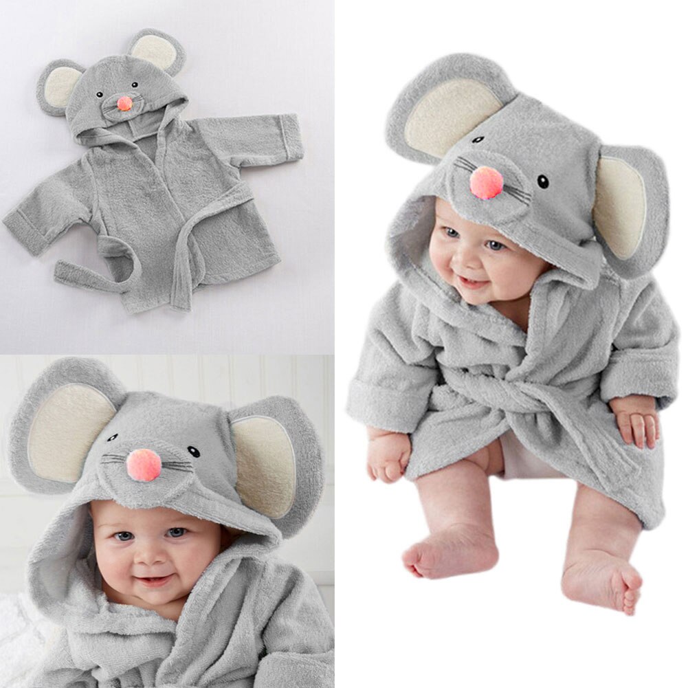 Cartoon Baby Peuter Hooded Badhanddoek Deken Badjas Wrap