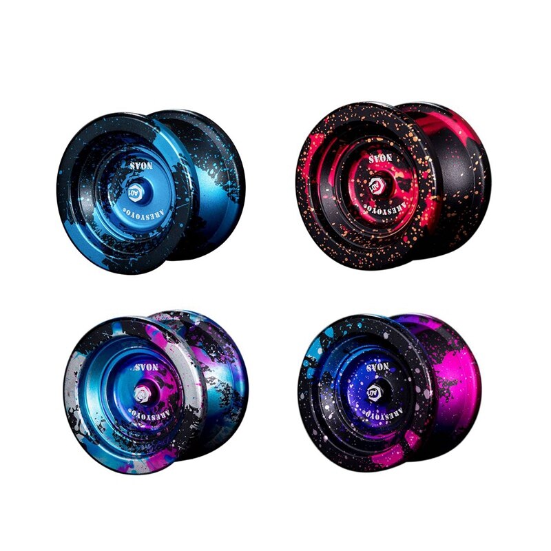 Aresyoyo AO1 Vlinder Metalen Aluminium Yoyo Professionele Met 10 Bal Kk Dragende Hoge Snelheid Yo Yo Classic Toys