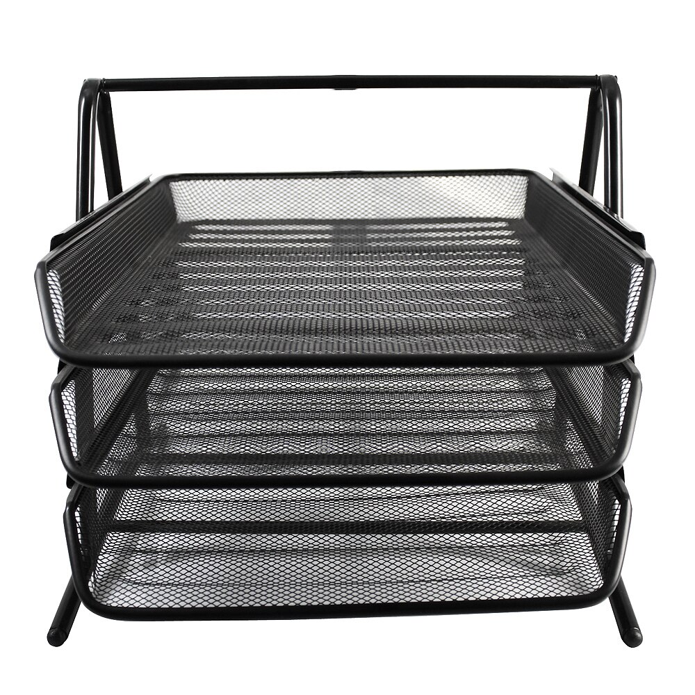 Deli 9181 metal Document trays 3 layer file basket file tray documents management