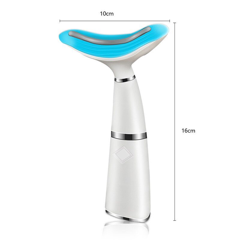 1Pc LED Photon Therapy Neck and Face Lifting Tool Vibration Skin Tighten Reduce Double Chin Anti-Wrinkle Remove Device