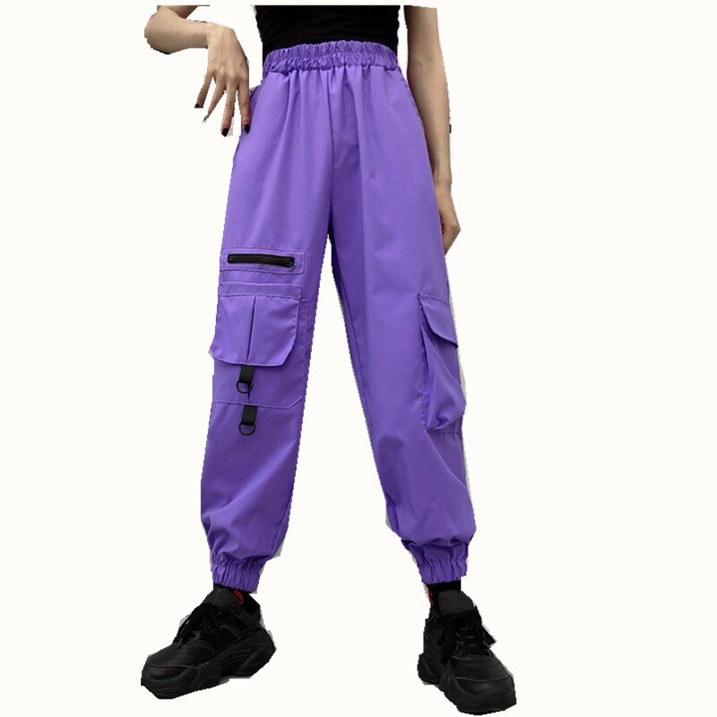 Hip Hop Outfit GirlsPants Overalls Loose Casual Ballroom Trousers Street Jazz Dance Costume Punk Cool Black Pant VDB2225