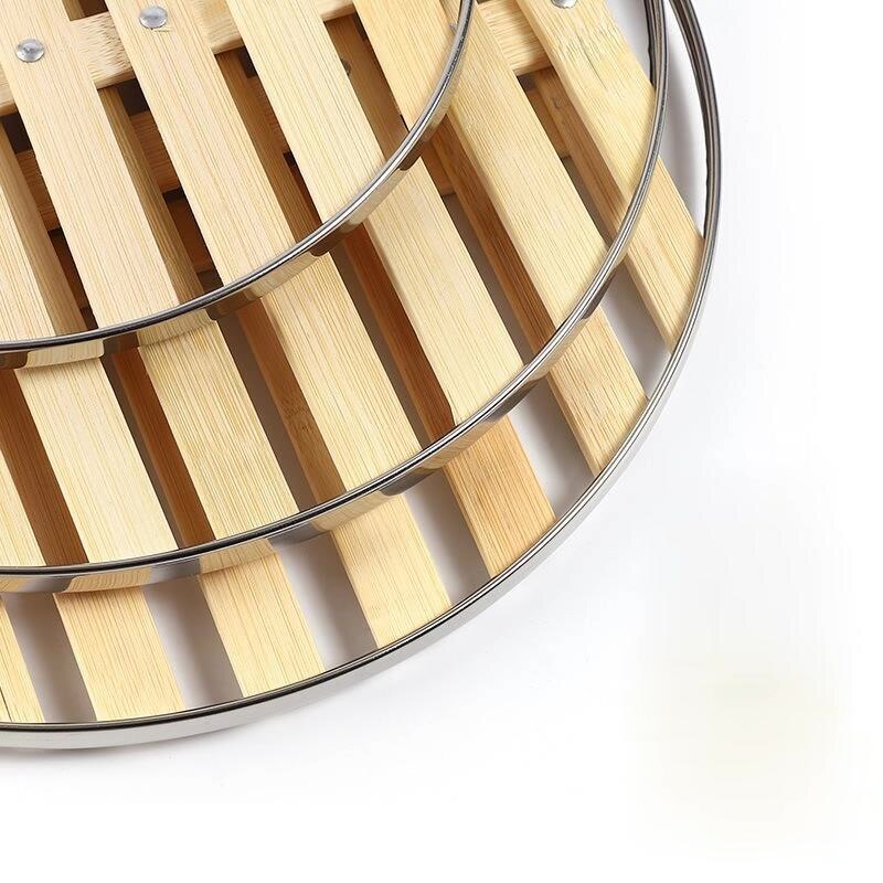 Bamboo grate steamer household steaming grid edge thickening steamed dumplings steamed buns steaming drawer