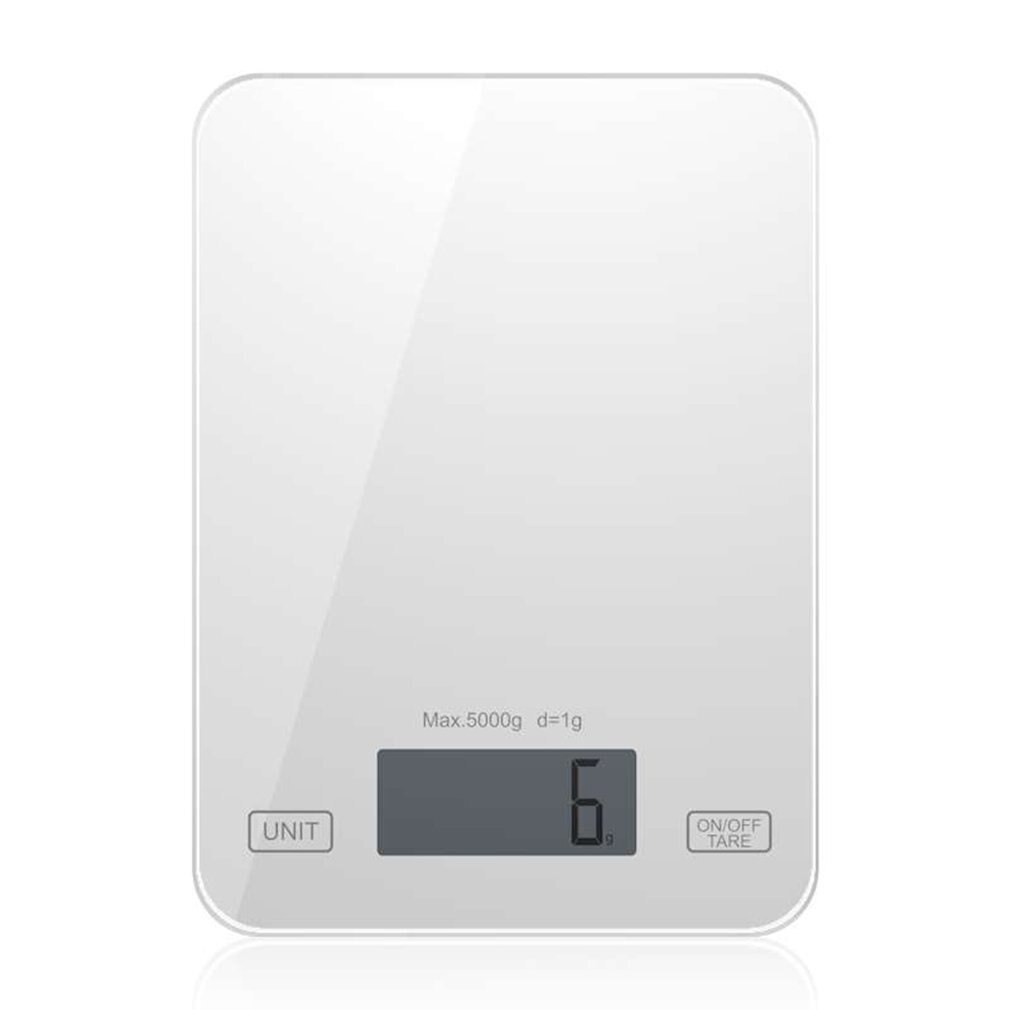 Food Baking Scales Mini Compact 5Kg/1G Kitchen Electronic Scales Home Glass Kitchen Scale Balck Tgk-001: Default Title