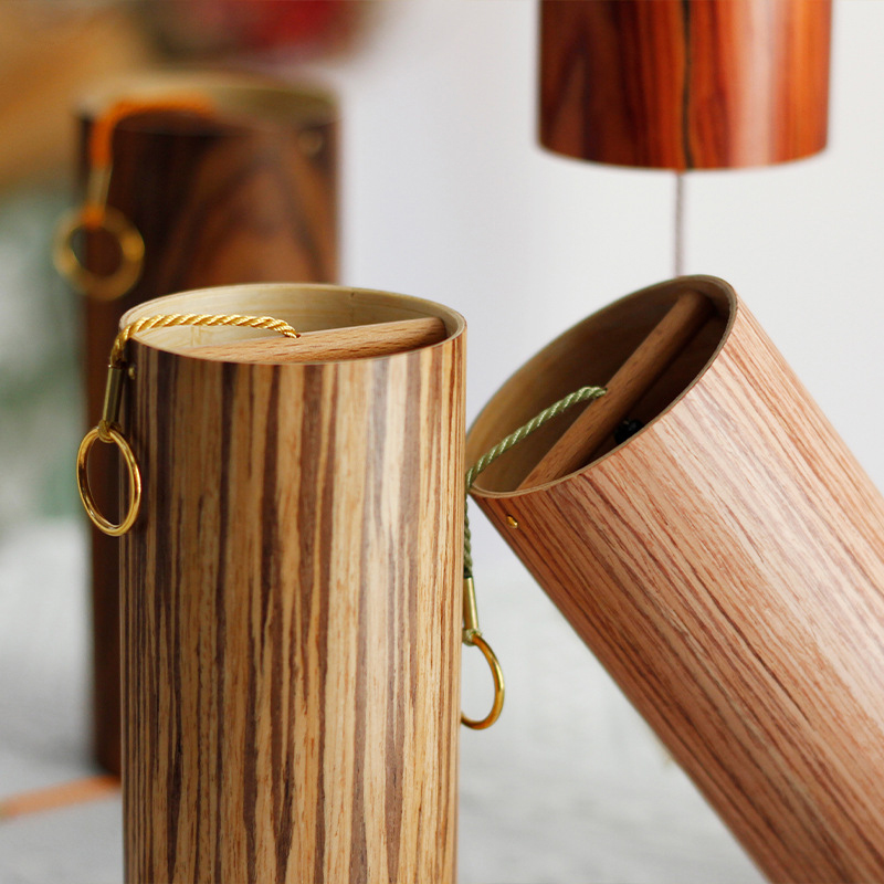 Bamboo Wind Chime Meditation Hand Bells Outdoor Chimes for Garden Sound Healing Musical Instrument Japanese Hanging Wind Bell