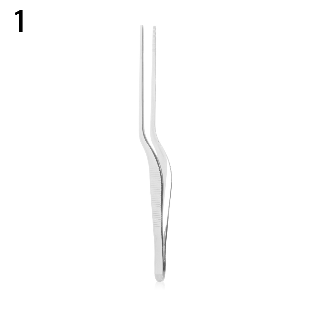 1Pc Rvs Plating Chef Voedsel Tweezer Bbq Clip Barbecue Tang Serveren Presentatie Bbq Pincet Restaurant Keuken Tool: 1