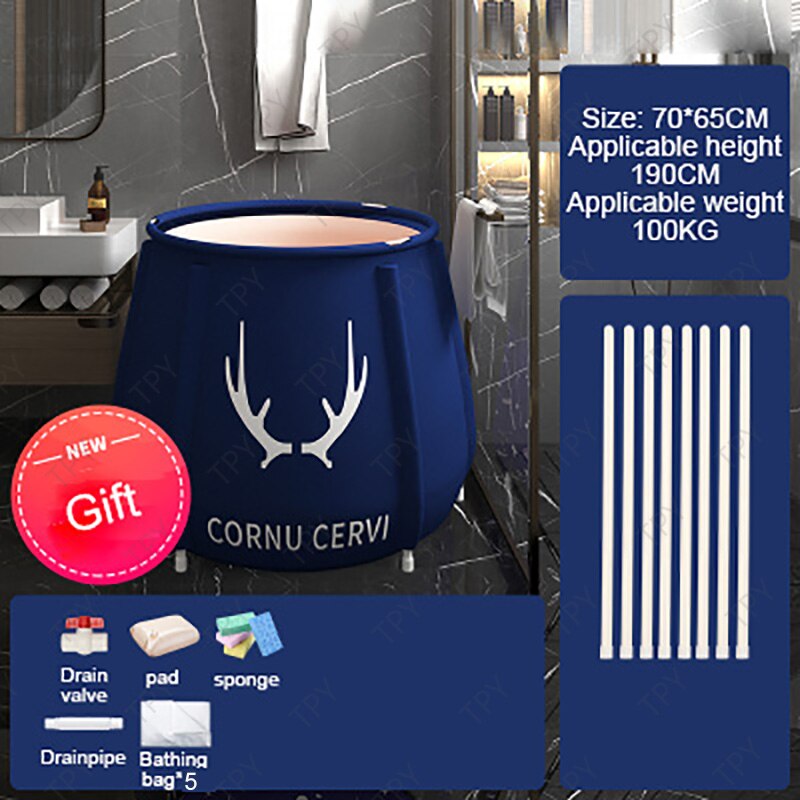 2 Size Bad Volwassen Vouwen Verwarming Bidet Bad Vouwen Bad Bad Vat Inweken Bad Grote Capaciteit Voor Baby Kind Volwassen: deer-B