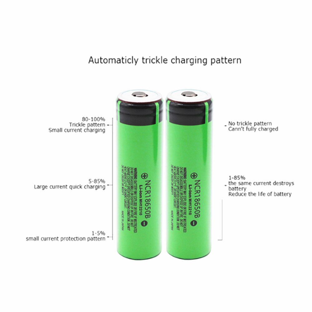 100% NCR18650B Battery 3.7V 3400mAh Ncr18650b Rechargeable Lithium Battery Flashlight Special Battery