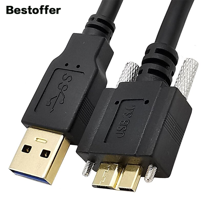 Hoge Snelheid 5Gbps Usb 3.0 A Male Naar Micro B Male Vergulde Datakabel 0.3 Meter / 1 Meter / 1.8 Meter