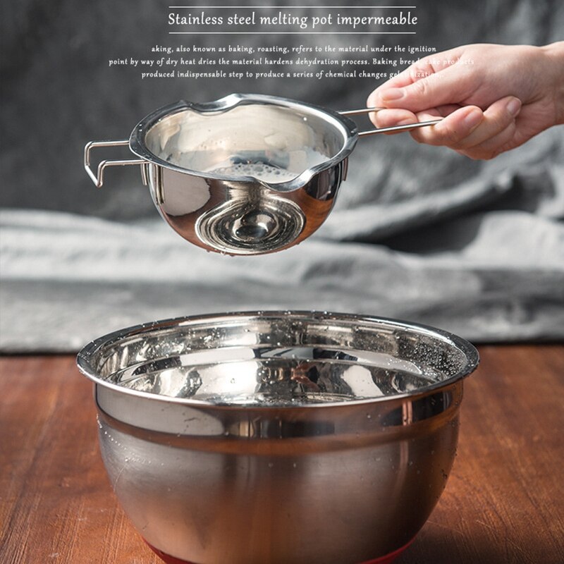 2Pcs Chocolate Melting Pot Double Boiler Milk Bowl Butter Candy Warmer Pastry Melt Pot Kitchen Dessert Baking Tool