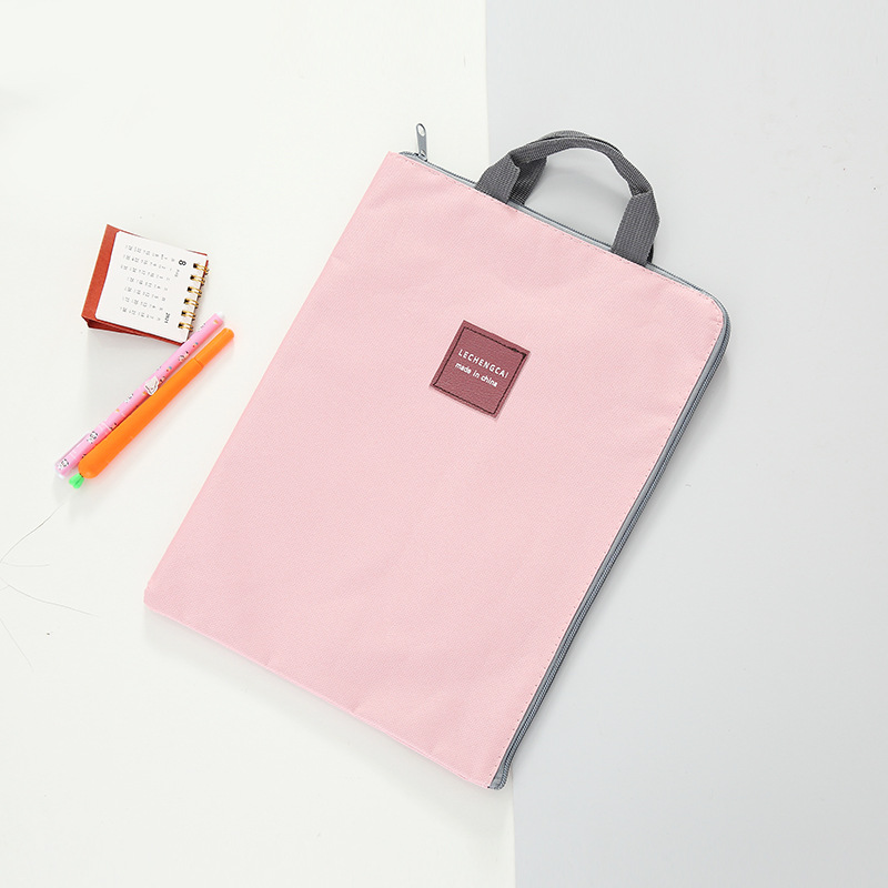 Prosta torebka, torba na laptopa, wielofunkcyjna, wodoodporna, torba biznesowa, torba na artykuły piśmiennicze dla studentów: Różowy