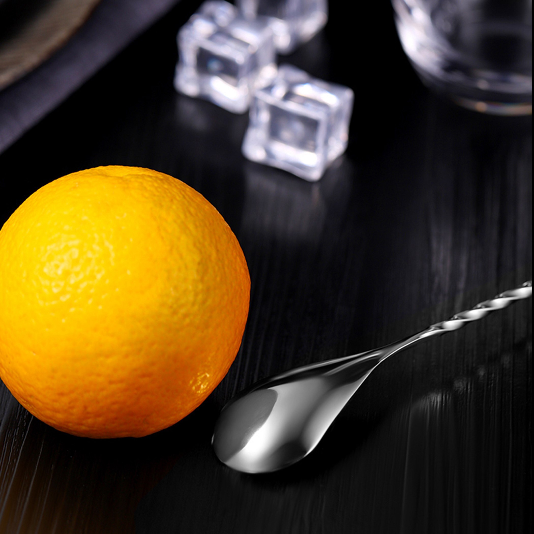 Stainless Steel Threaded Bar Spoon Swizzle Stick Bartender Stirrer Puddler Mixing Wine Bartender Tools