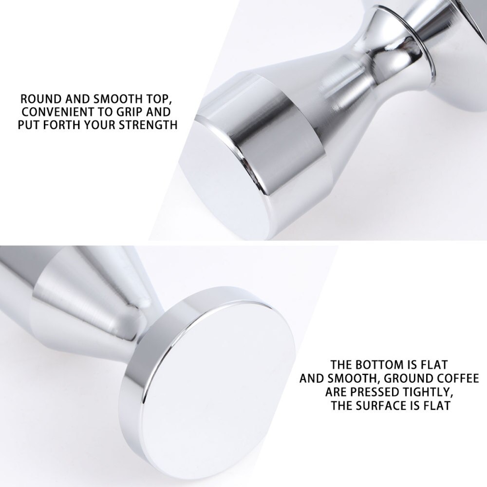 51mm Handheld Stainless Steel Coffee Tamper (Silver)