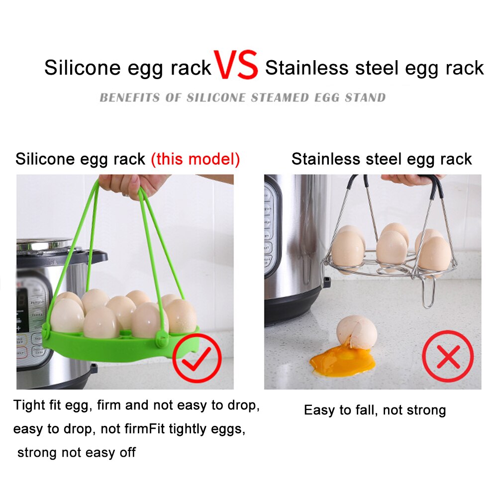 4 stk / sæt køkken silikone med låg dampet æg rack hjem udluftningsventil værktøj forsegling trykkoger tilbehør løfter sikkert