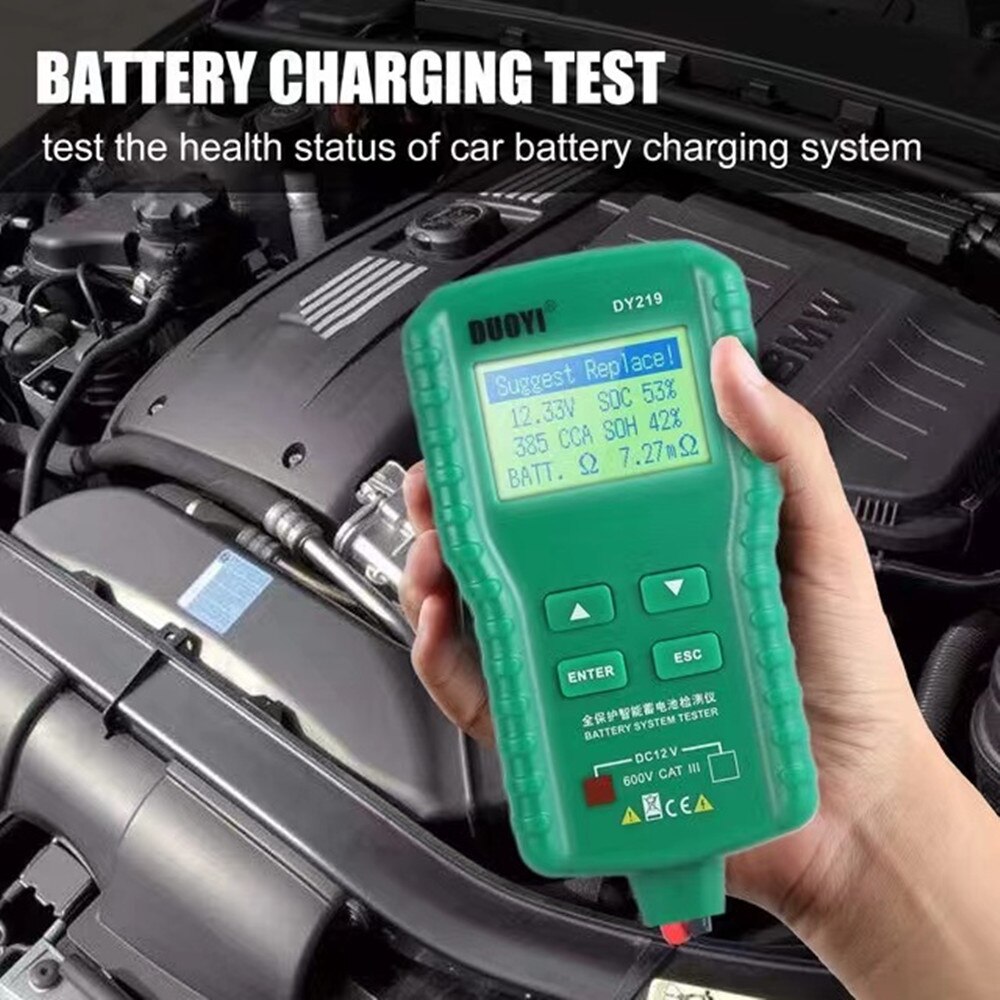 12V Car Digital Battery Tester Automotive AH 2000CCA Voltage Battery Analyzer Multifunction Diagnostic Tools