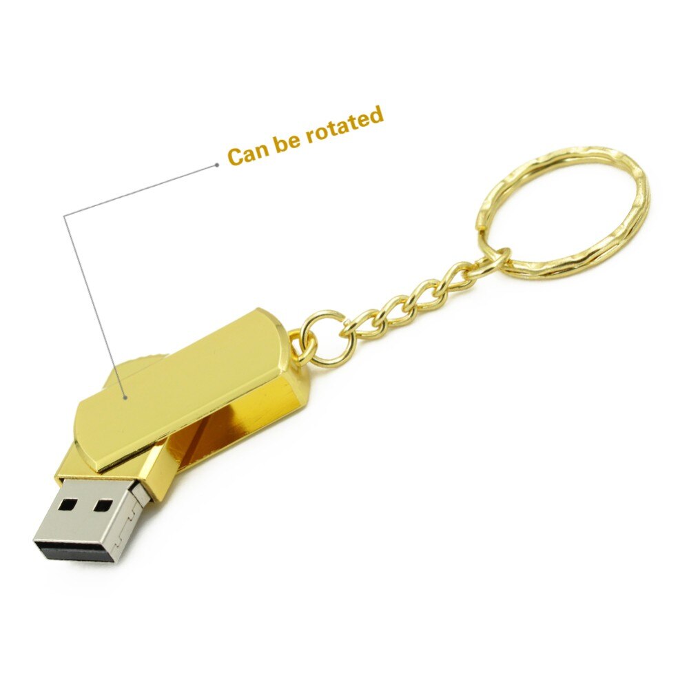 Metalen Staal Usb Flash Drive 4 Gb 8 Gb 16 Gb 32 Gb 64 Gb 128 Gb Draagbare Pen Drive Pendrives Met Sleutelhanger