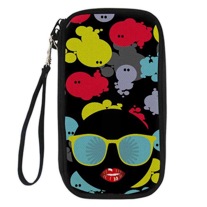 Noisydesigns Paspoort Id-kaart Houder 3D Denim Pocket Rode Lippen Cartoon Gedrukt Vrouwen Cluth Portemonnee Portemonnees voor Meisjes Tassen: CC1274Z6