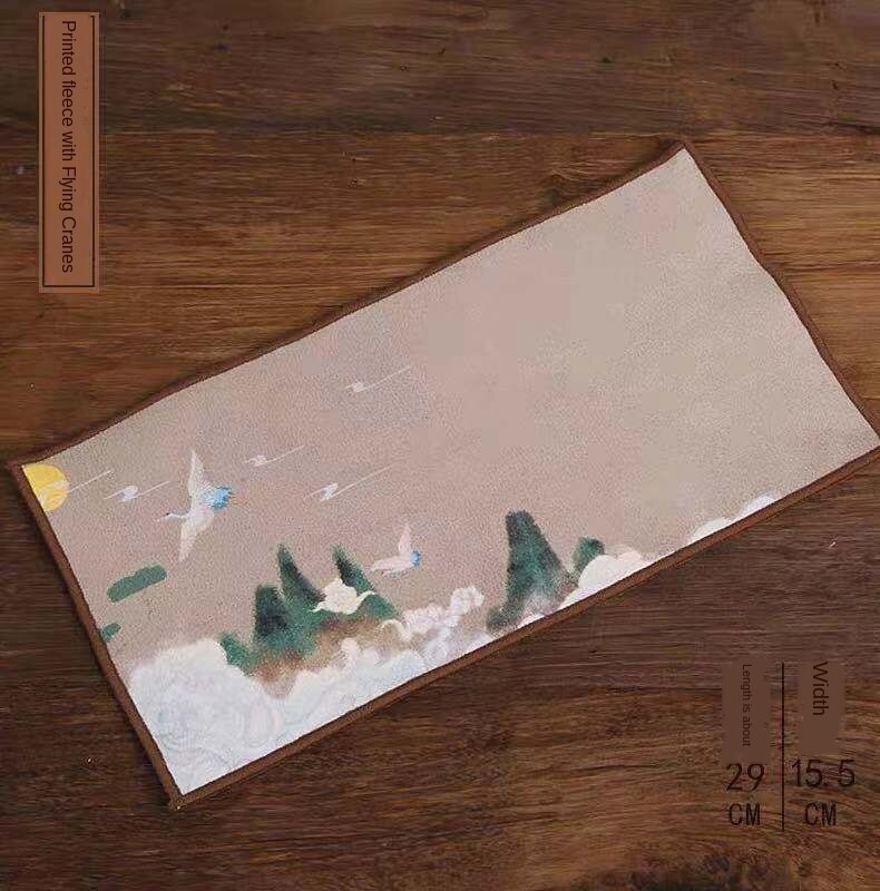 Serviette à thé en daim Zen, nappe de Table à thé, tisane en argile de Yixing absorbante de , tapis à thé Kung Fu: Tea towel9
