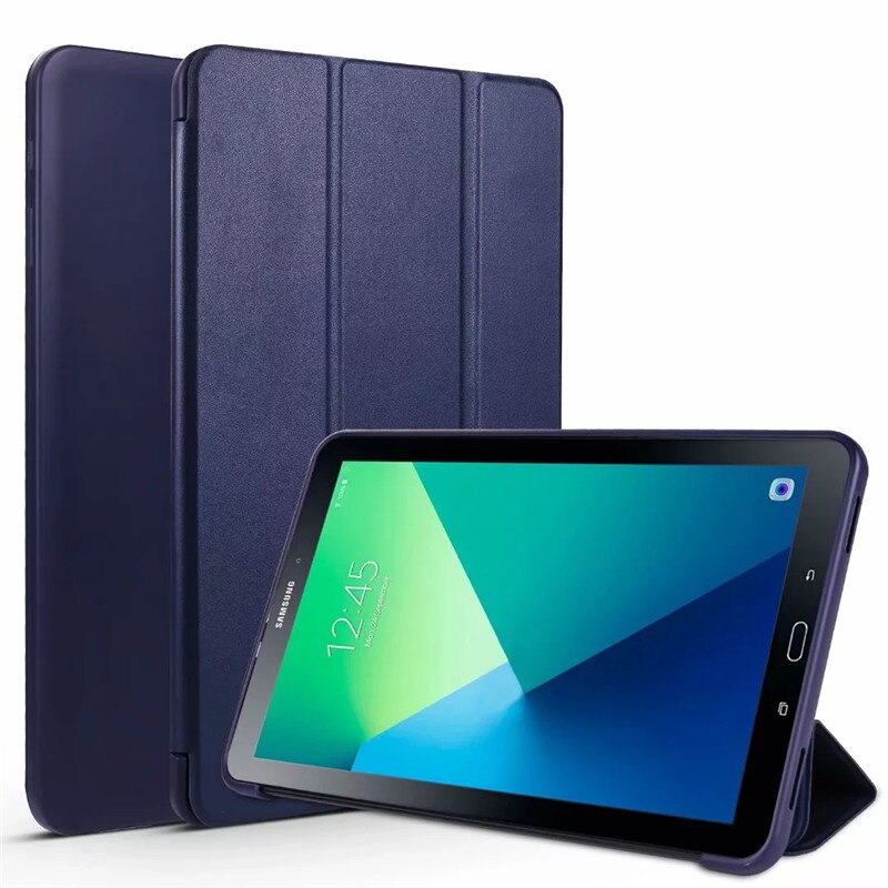 Funda de tableta para Samsung Galaxy Tab A A6 10,1, , T585, T580, SM-T580, T580N, cubierta inteligente plegable ultrafina, con lápiz óptico: Dark Blue
