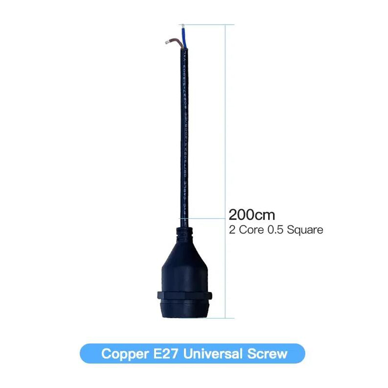 IP67 E27 Lamp Base Holders with Wire Outdoor 20cm-200cm Flame Socket Screw Base Waterproof Retardant Pendant Lights Bulb Holder: Dark Grey