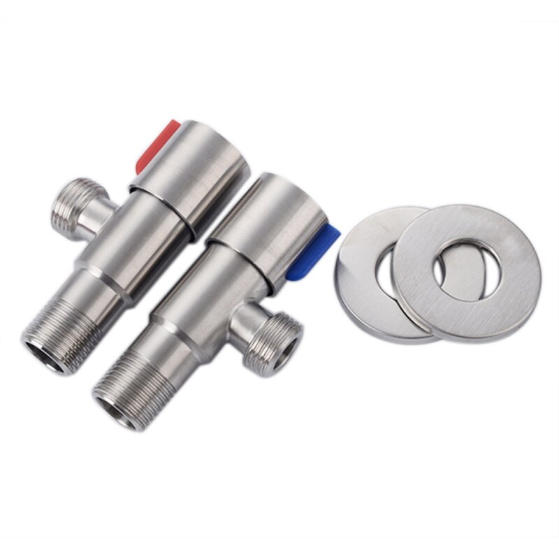 stainless steel and cold water triangle valve flow control valve three-way valve thread bathroom angle valve 2