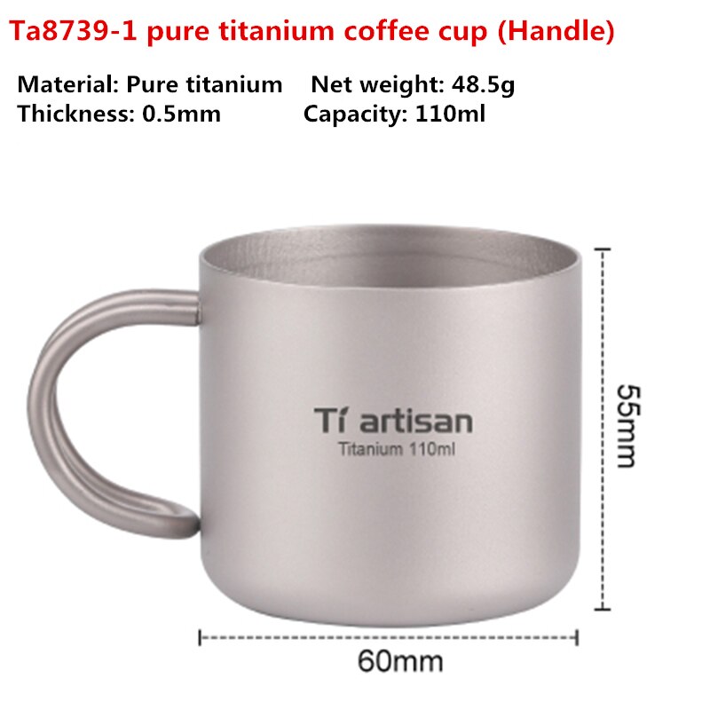 950 ml longo bico estreito chaleira gotejamento de titânio chaleira de gotejamento de mão derramar sobre café e chá pote com tampa de titânio: Ta8739-1