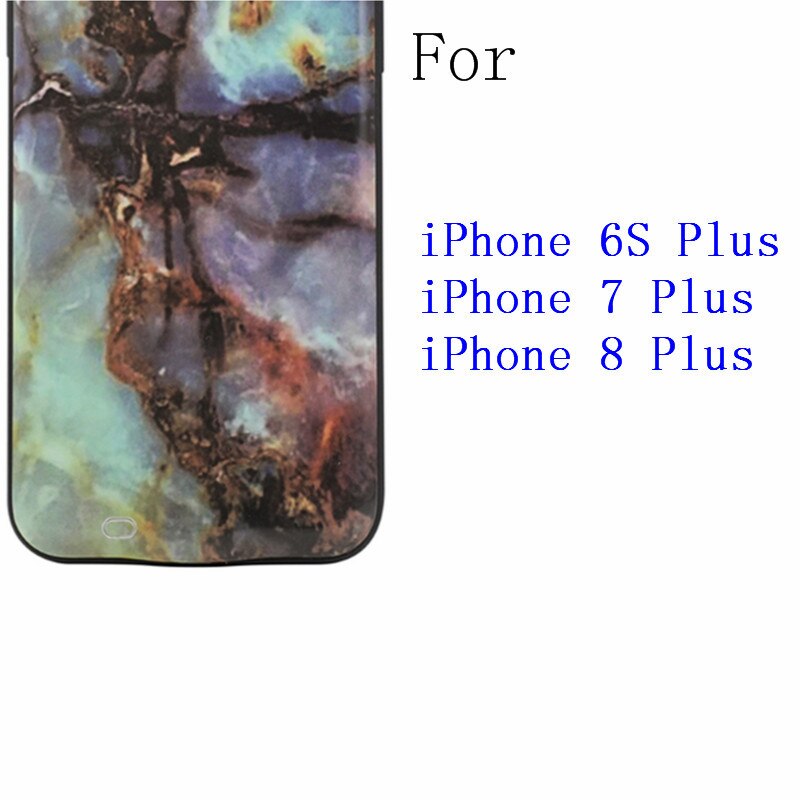Smart External Battery Charger Case For iPhone 11 Pro X XR XS Max marble Power Bank charging case for iPhone 6S 7 8 Plus SE: 5.5-LSDLS