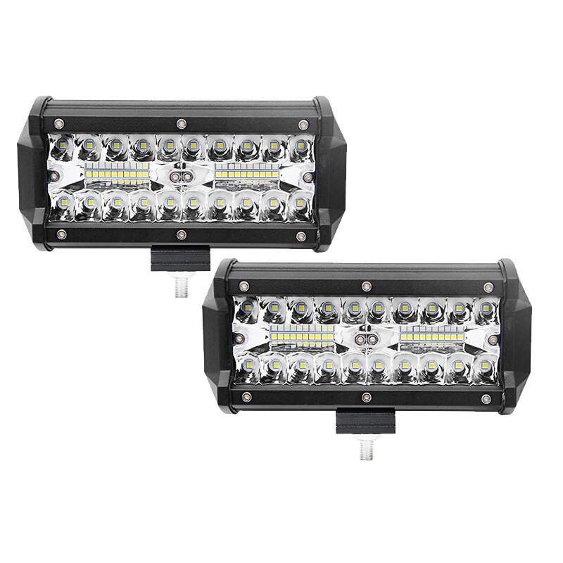 7 tommer 120w combo led lysbjelker spot flomstråle for arbeidskjøring offroad båt bil traktor lastebil 4 x 4 suv atv 12v 24v
