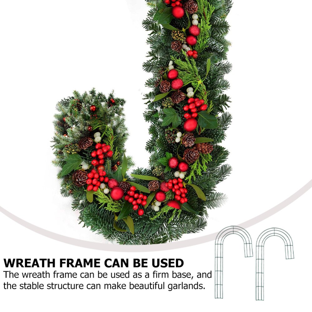 4Pcs Cane Iron Wreath Frame DIY Wreath Accessory Christmas Wreath Accessory