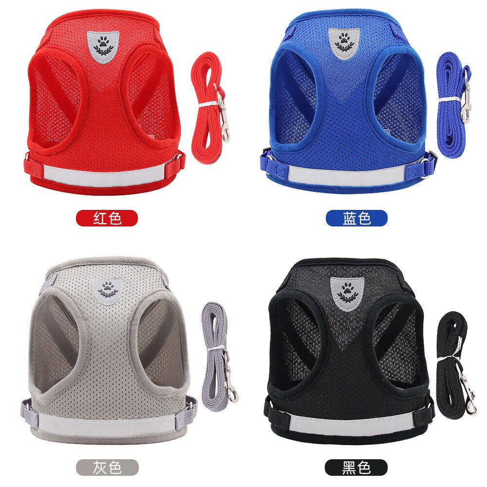 Pet chest harness vest type dog leash reflective breathable dog rope pet supplies