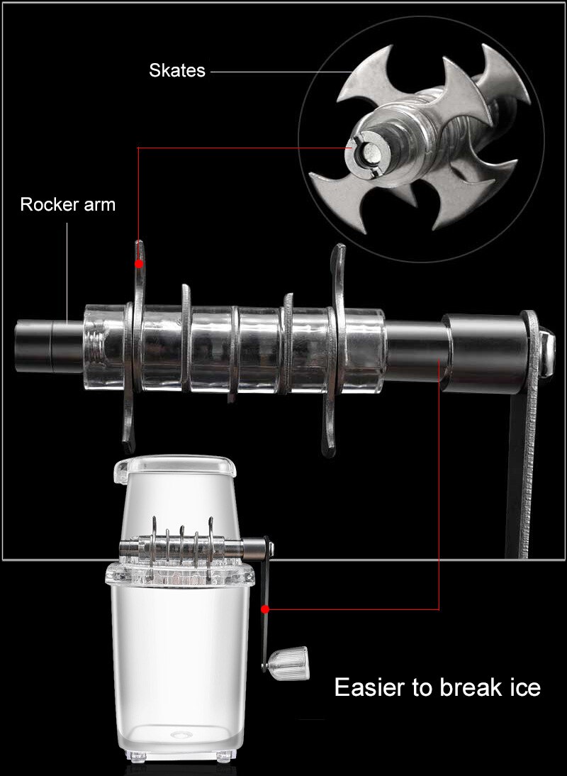 Small Home Manual Ice Crusher Multi-function Hand Shaved Ice Machine DIY Manual Juicers Manual Food Processors