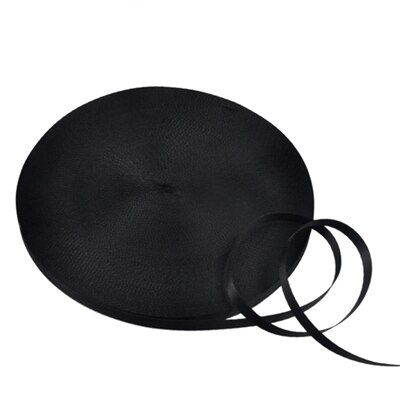 1.5cm brede nylon banden van 50 meter voor trekkoorden voor huisdieren, schoenen, handtassen en doe-het-zelfaccessoires: 4 zwarte