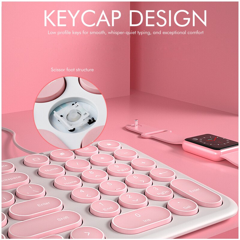 Bogen 100 Schlüssel Draht Dünne Tastatur, Ultra-Dünne verdrahtet USB Multimedia Mini Tastatur (Runde schlüssel) für Pc/Computer/Laptop/Mac