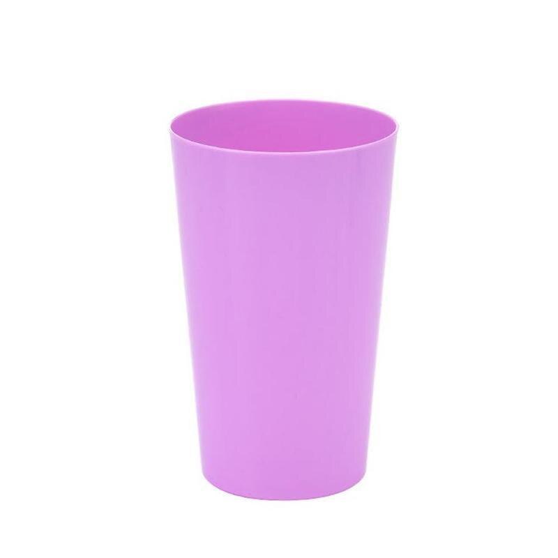 Home Plastic Water Cup Juice Tea Cup Portable Brief Thickened Candy Drinkware Party Toothbrush Brushing Color Washing Cup I8s2: Purple