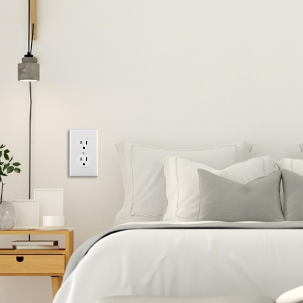 Socket Plate Hard Heat Resistant US Standard Wall Switch Receptacle Outlet Cover for Home