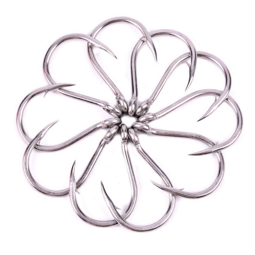 100pcs Saltwater Fishing Hook JIGGING HOOK 1/0#-13/0# Model Stainless Steel Fishhook Made In Taiwan Jig Fishing Hooks Carp Hooks