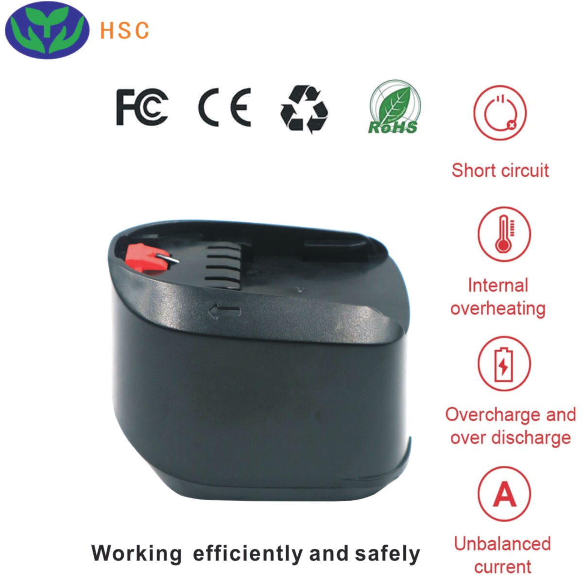 HEBPM 18650 batterie BOS14.4C 3.0Ah batterie au Lithium 14.4V remplacement pour Bosch 14.4V batterie 2607335038 2607336037 2607336038