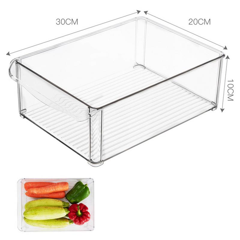 Plastic Storage Bins Refrigerator Storage Box Food Storage Containers With Lid Kitchen Fridge Cabinet Freezer Organizer Gadgets: D