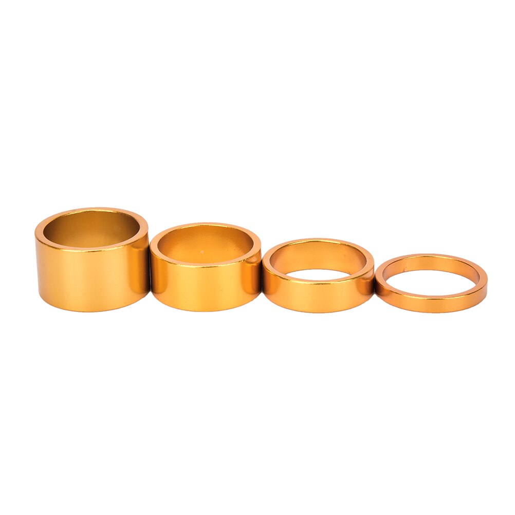 Alumiinihaarukka aluslevy metalliseos kuulokkeet varsi spacer maantiepyörä 4 kpl/setti 5/10/15/20mm 28.6mm korkki mtb pyöräilyyn: Kulta-