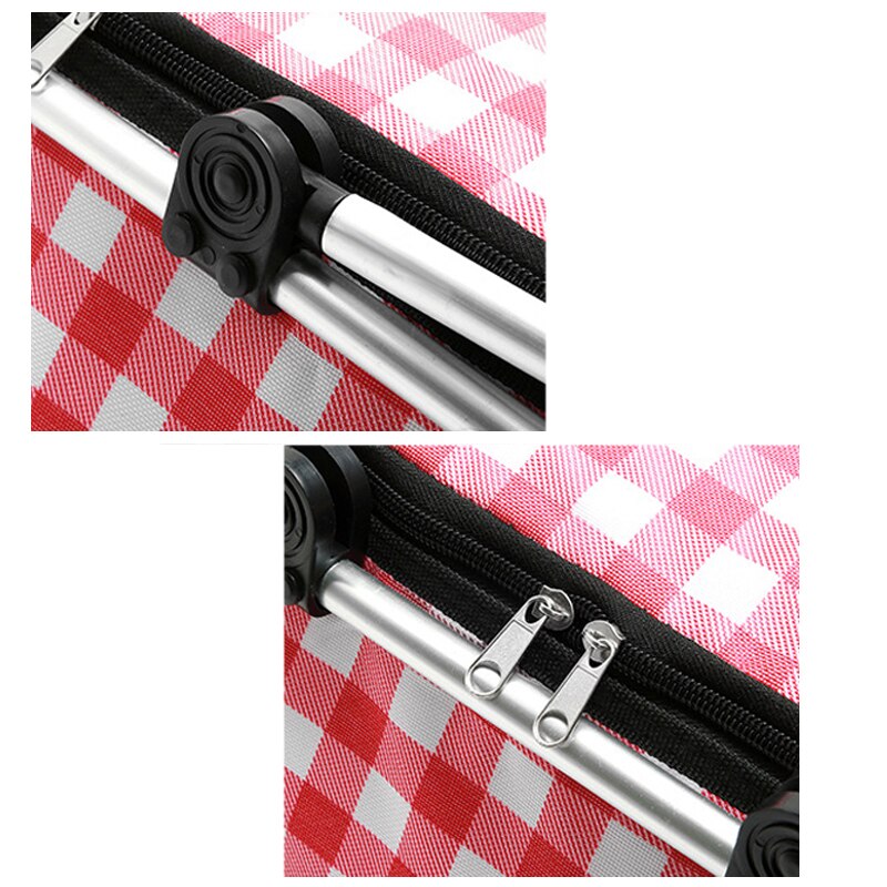 Large Size Insulated Picnic Basket Collapsible for Easy Storage - Take it Camping Family Vacations Keeps Food Cold