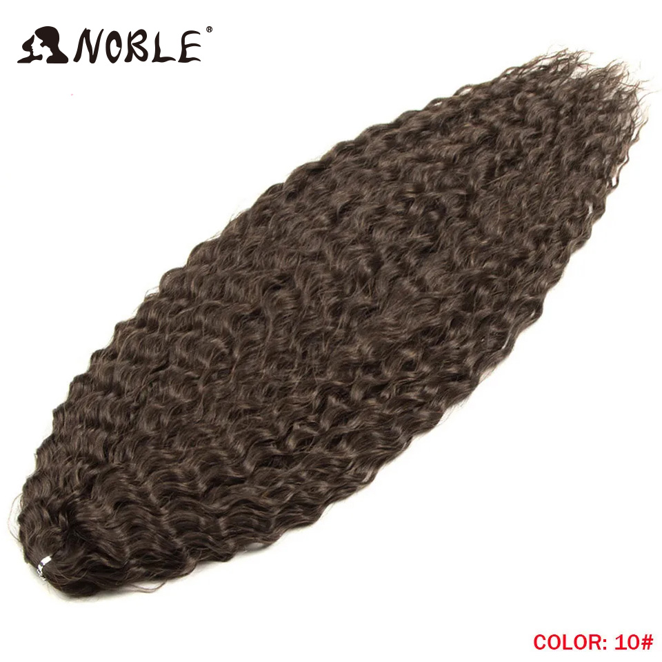 Extensiones de cabello trenzado de onda profunda sintética, pelo rizado de ganchillo, giro de pelo Noble, 24 pulgadas, resistente al calor: #10