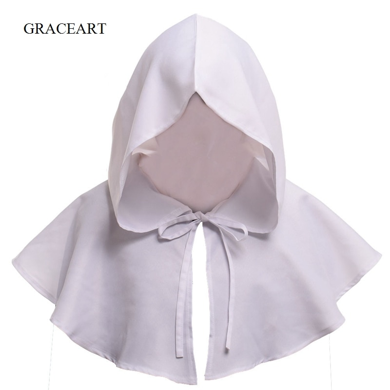 Capa con capucha para la edad media Cosplay Death Hat Halloween carnaval Medieval renacentista cura
